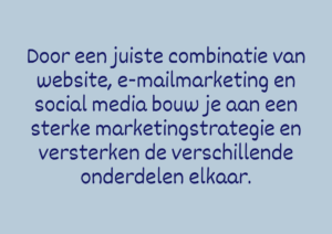 Samenhang webiste, e-mailmarketing en social media
