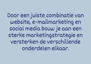 Samenhang webiste, e-mailmarketing en social media