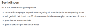 Bevindingen upgrade wordpress van 6.9.4 naar 7.0